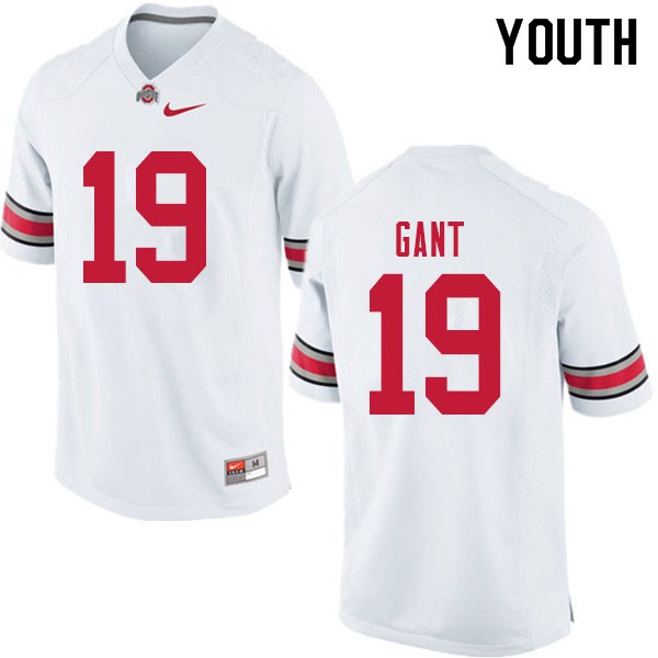 Ohio State Buckeyes #19 Dallas Gant Youth Football Jersey White
